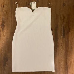 New H&M Bodycon white mini dress
